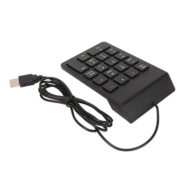 NA/Wired Numeric Keypad 18 Keys Ergonomic USB Plug and Play Silent Typing Mini Numeric Keyboard Compatible with