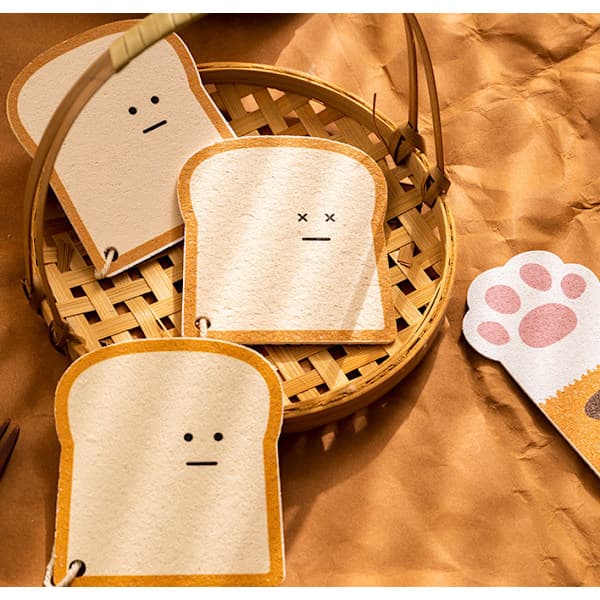 3 delar Toast Trämassabomull Absorberande trasa Köksdiskduk