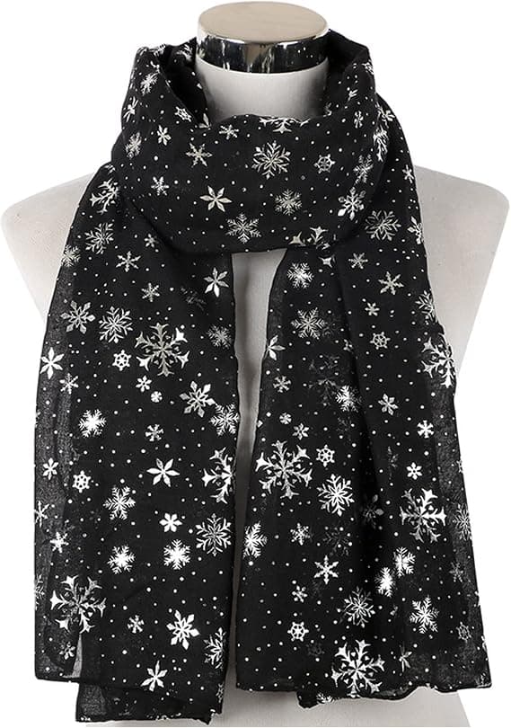 Kvinders Broderede Chiffonsjal Wrap Sjal Let Sjal Mode Sommer Efterår Sjal, 6445+sort