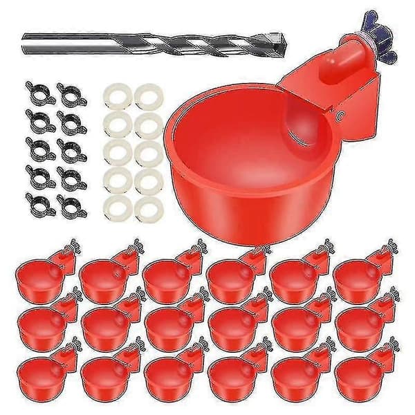 16-pack Automatic Chicken Water Cups, Poultry Waterer, Poultry Water Feeder, Chicken Water Cups