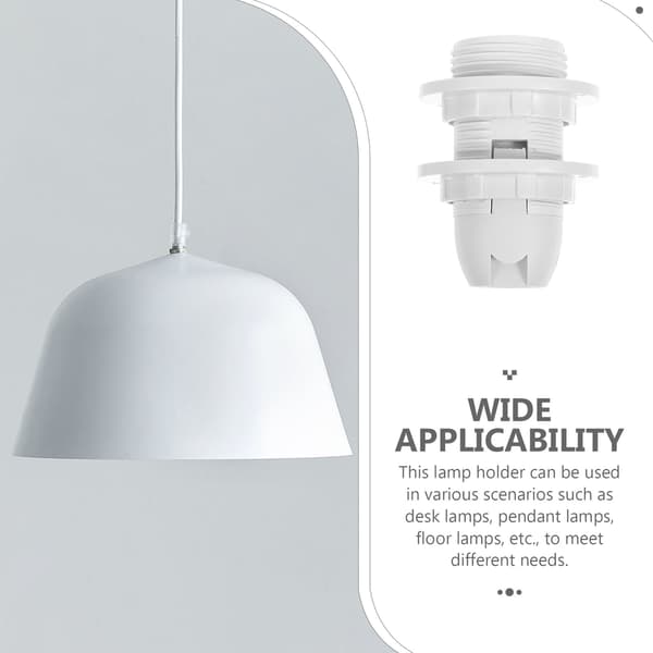 E14 Lampefatning til gulvlamper og lysekroner Hvid Plast 2-pak