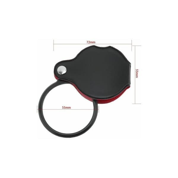 Mini Pocket Magnifier 8X Optical Glass with Cortical Protective Case for Office Reading Hobby