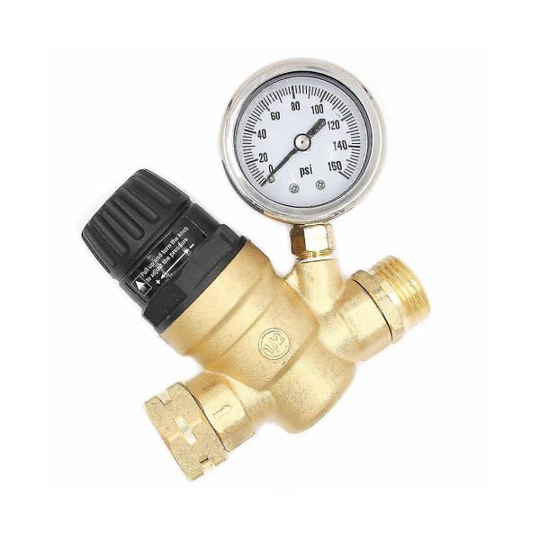 Vanntrykksregulator for campingvogn, justerbart håndtak, vanntrykksreduserer, vanntrykksregulatorventil