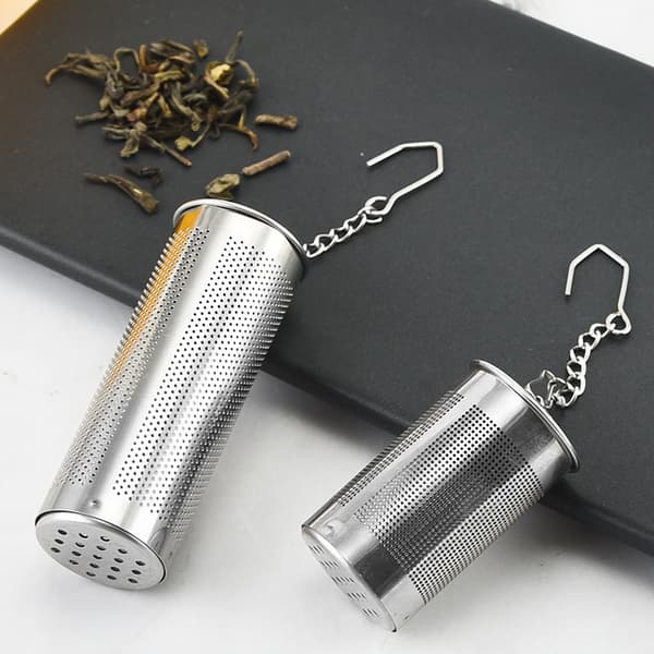 Teinfuser Cylinder, Rostfritt stål, Silver, 2,3 x 2,3 x 6,5 cm