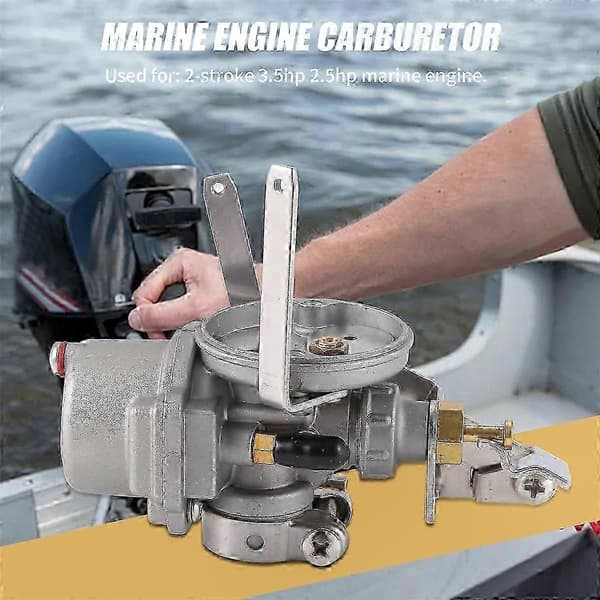 Carburetor for 2-stroke 3.5hp 2.5hp Boat Engines Compatible with Multiple Models Silver silver