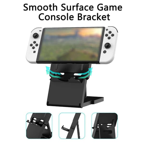 Game Console Rack Safety Heat Radiation Hole Anti-slip Hold Console Foldable Angle Adjustment Game Console Holder for Steam Deck