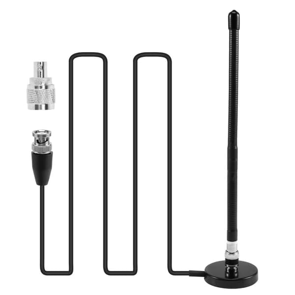 CB Antenne 27MHz Blød Pisk Magnetisk Base BNC PL259 Stik til Cobra
