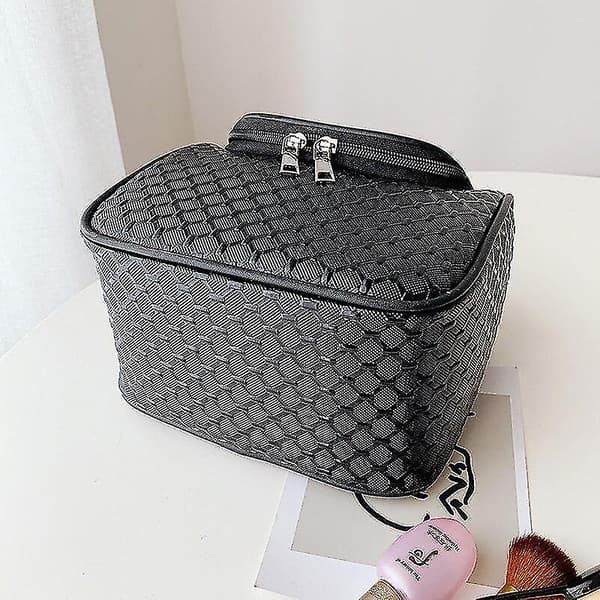 Kvinders tasker Mode ternede håndtasker Trendy kosmetiktaske Piger Makeupboks Skønhedsopbevaring Stor taske