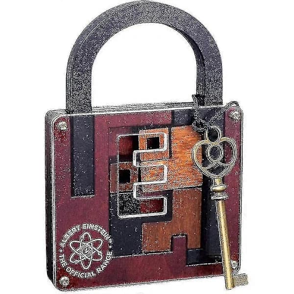 High Difficulty IQ Einstein Lock Puzzle Classic Wooden Thinking Game Puzzle Game For Adults