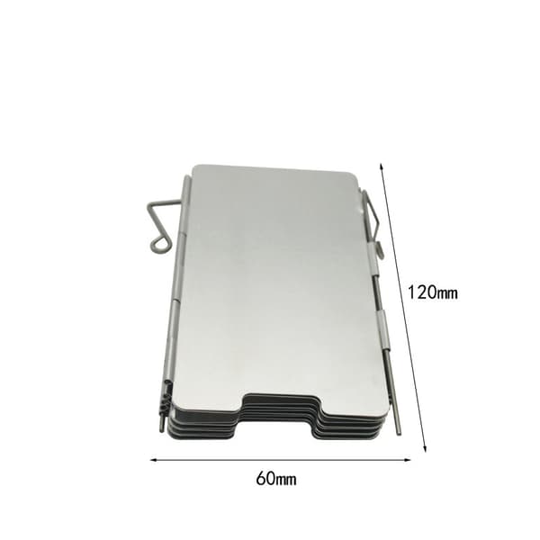 1 pc Mini Aluminum Outdoor Windshield, 9-Section Foldable