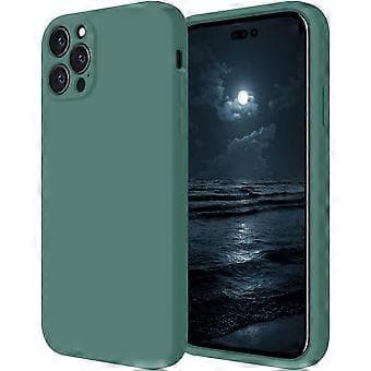 Designat för iPhone 14 Pro Skal, Silikon 6.1in, Midnattsgrön