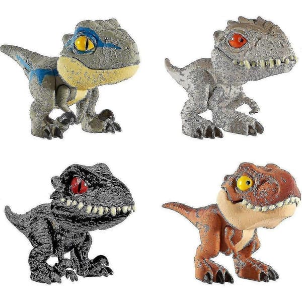 4st World Dinosaur Snap Squad samlarobjekt för visning, lek och snäppfunktion för att fästa på ryggsäckar, lunchväskor Wg