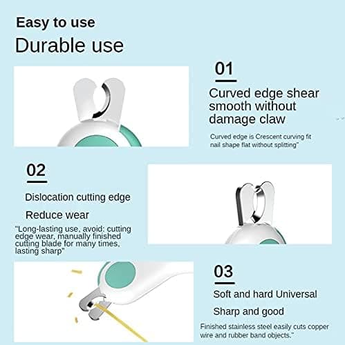 Cat Rabbit Dog Claw Scissors and Nail Clippers with Light to Avoid Injury