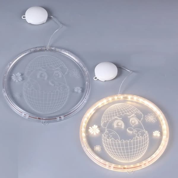Easter Bunny Egg Hanging LED Window Light, Suction Cup Battery Operated Decoration #5