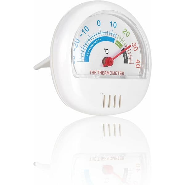 Mini kjøleskap-fryser termometer stor mekanisk urskive termometer (hvit)