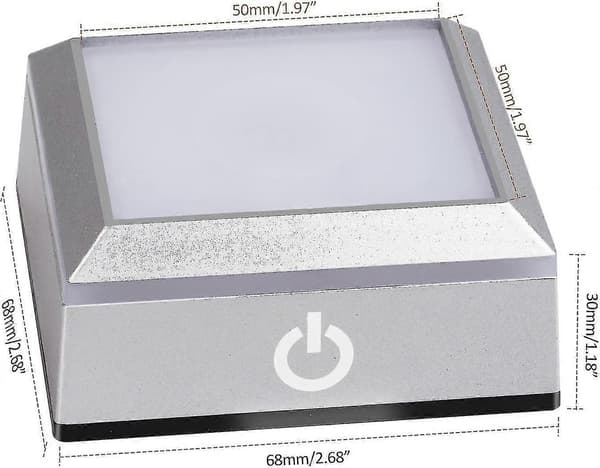 LED Light Base, Display Plate with Sensitive Touch Switch for 3D Laser Crystal Glass Art