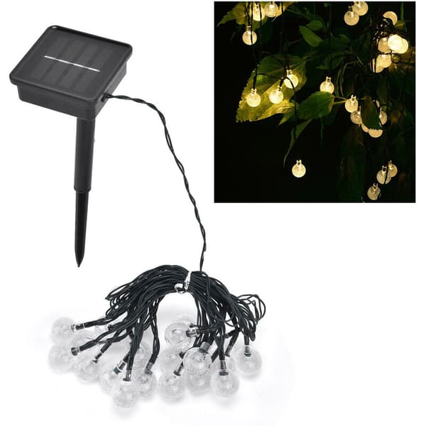 5m LED Solar String Lights, 20 LED Decorative Outdoor String Lights with 8 Lighting Modes for Courtyard Garden Parties