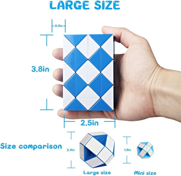 3 kpl Fidget Snake Cube Twist Palapeli Magic Snake Sensor