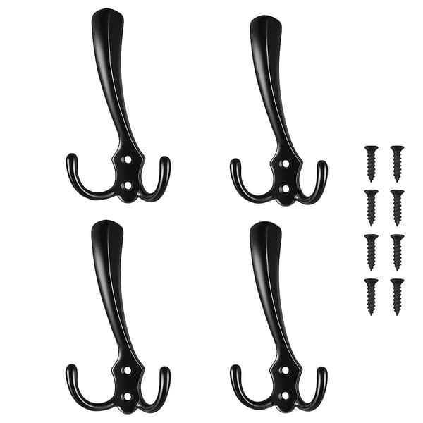4-pack - Trippla väggkrokar / Väggkrokar - Klädhängare