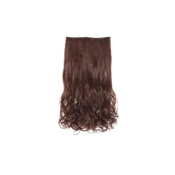 Clip-on Hårforlengelse - Krøllete & Rett Hår - 70 cm Mørkebrun one size