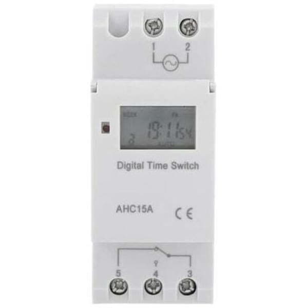 Digital Timerkontakt 15A 220V LCD Ugentlig Elektrisk Timer med Timer