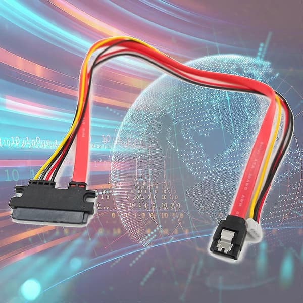 15 + 7 Pin (22pin) Sata Data Strømkabler 42cm Han Til Hun