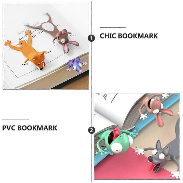 Kaninformet dyrebogmærke i PVC 3D-bogmærke til markering 1 stk.