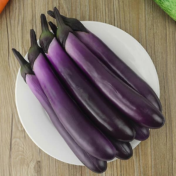 Lifelike Artificial Eggplants Simulation Fake Vegetables Photo Props Home Kitchen