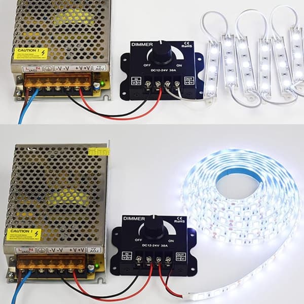 LED-dæmpercontroller 12V 24V 30A PWM-dæmper 360W til LED-strips eller LED-lampe