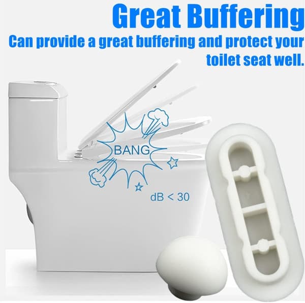 6 stk (hvite) toalett WC-setebuffer sett toalett setebuffer