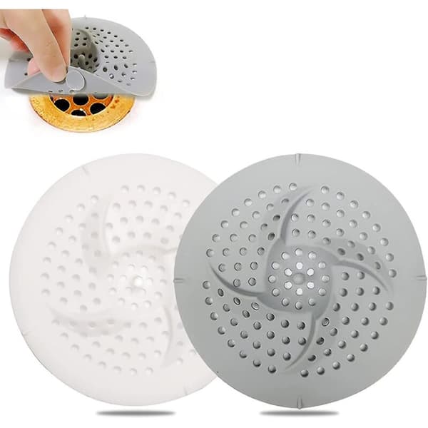 2-pack Silicone Sink Strainer, Compatible with Various Brands, Universal Drain Protectors for Kitchen and Shower