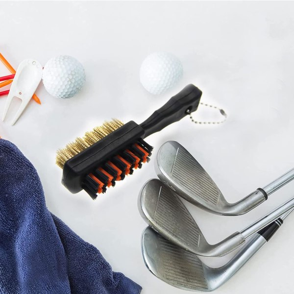 2-delt golfkølle dobbeltsidet børste til rengøringsbørstekuglehoved