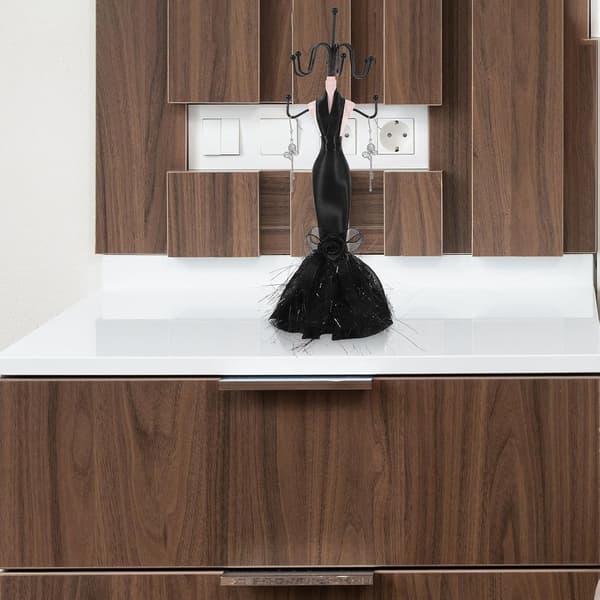 Smykkedisplaystativ Organizer til Halskæder Øreringe Armbånd Ringe Sort Holder Rack