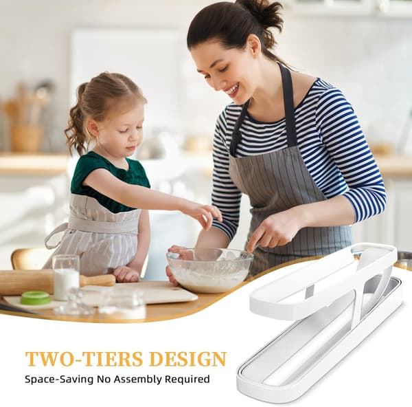 Egg Box, Double Layer Egg Container Refrigerator Egg Holder Fridge Egg Organizer Refrigerator Egg Box Egg Storage Box