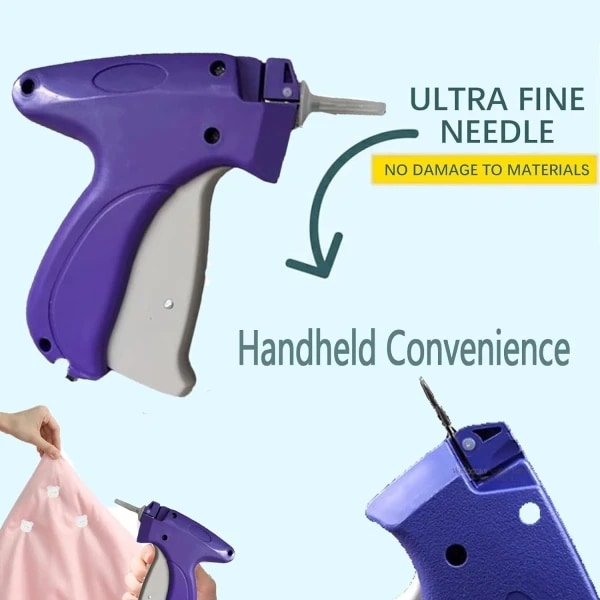 Nopea vaatteiden korjaaja, mikro-ommelpistooli, mini-ommelmerkintä helmapistooli vaatteille Light Blue
