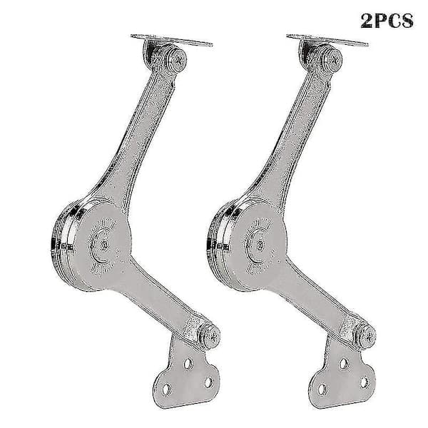 2 Pcs Heavy Duty Lid Support Hinges Soft Close Folding Lid Support Hinges Hold Lid Open for Cabinet