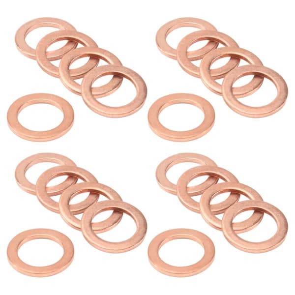20 st 12mm x 18mm 1.5mm Kopparbricka Ringpackning