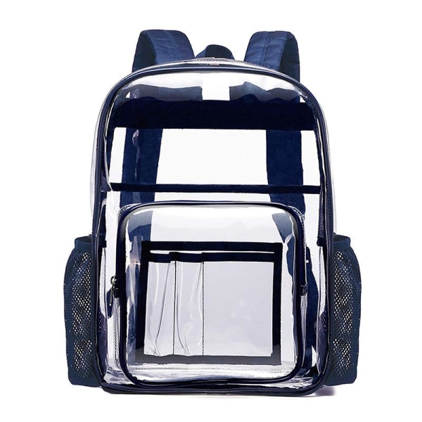 Gennemsigtig PVC-rygsæk med stor kapacitet, unisex vandtæt skoletaske