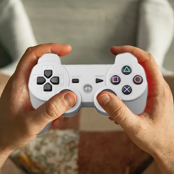 PS3 Bluetooth trådløs vibrasjonskontroll for PS3-spill sølvgrå silver gray