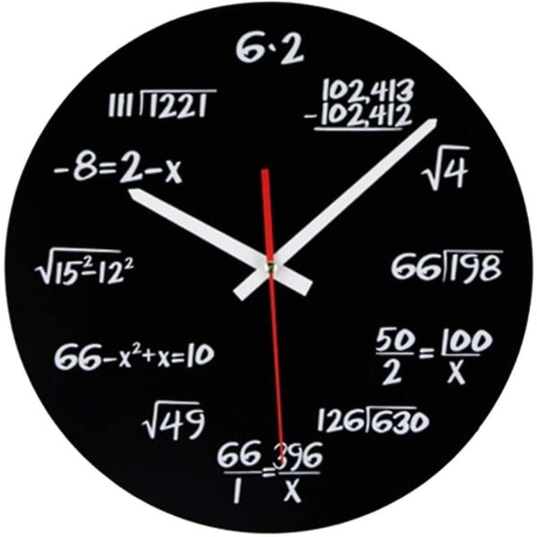 Matematik Klocka Romersk Väggklocka Unik Väggklocka Matematisk Formel Klocka
