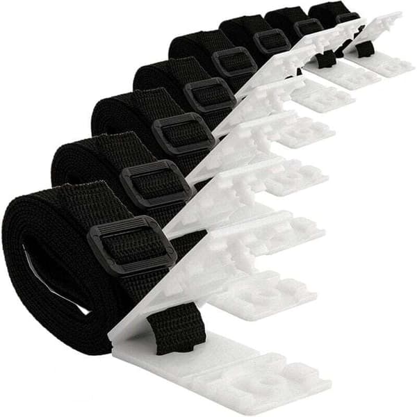 Pool Solar Cover Strap Kit - 8 stropper til solafdækning til pool - Kompatibel med de fleste mærker - Størrelse: 8 dele