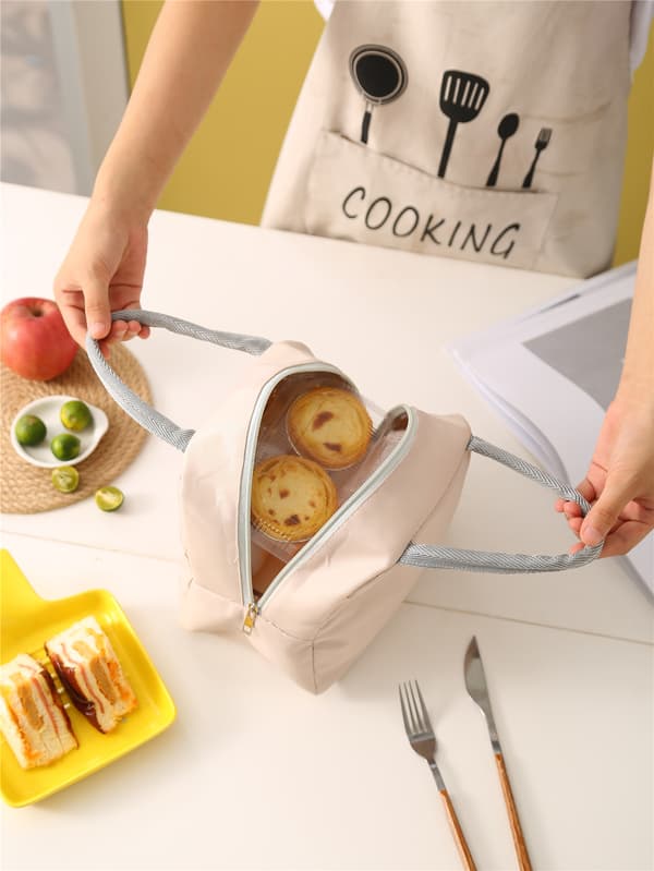 Frokosttaske til kvinder & mænd, til arbejde, picnic, strand eller rejser - Sort