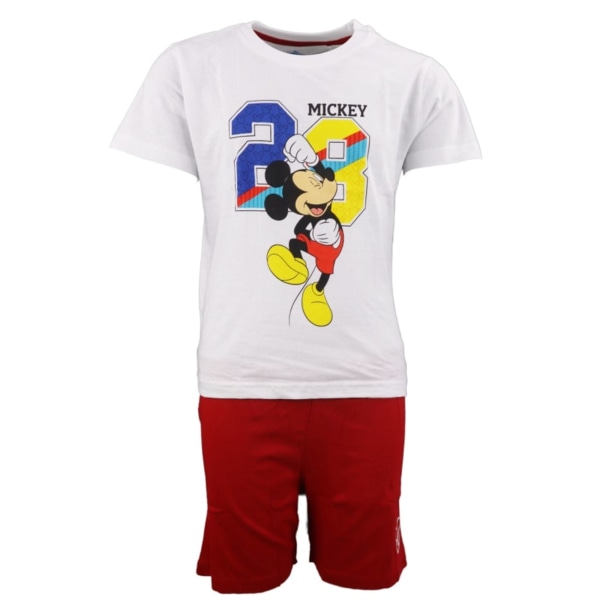 Disney Mickey Mouse Børne Pyjamas Kort - Hvid / 128