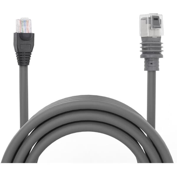 Satellitt Ethernet-kabel, rektangulær erstatning, vanntett, bærbar for mini rektangulær satellitt grå (2m / 7ft)