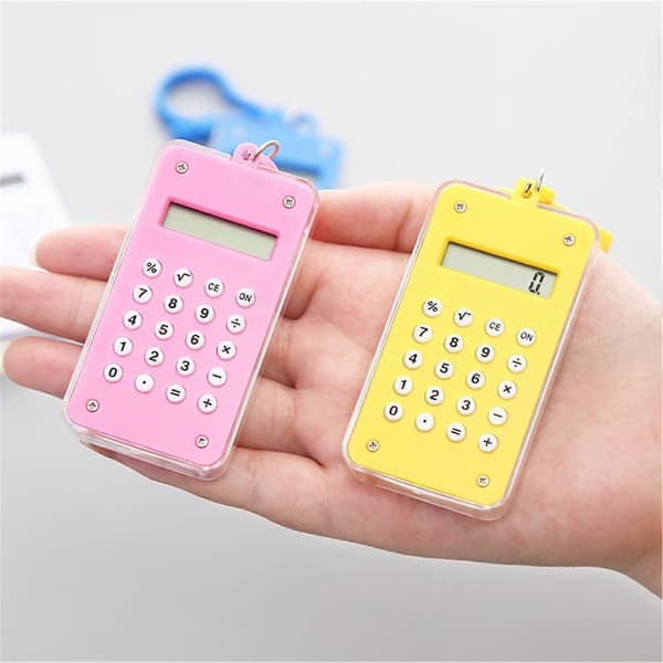 JIKAIX Professional Mini Calculator Creative Handheld Adorable 8-bit Arithmetic Student Calculator Office Supplies