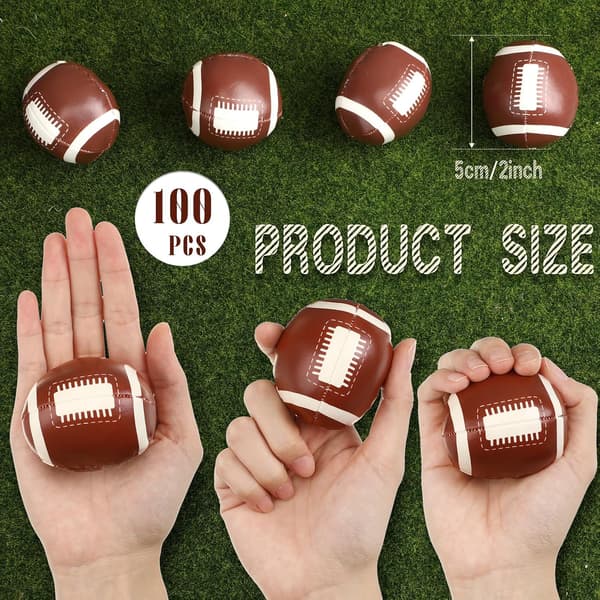 100 stk. mini-fodbolde i bulk, sports-heppebolde