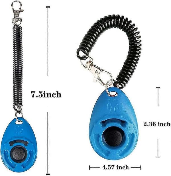Clicker til hundetræning, 4 farver, holdbar og let