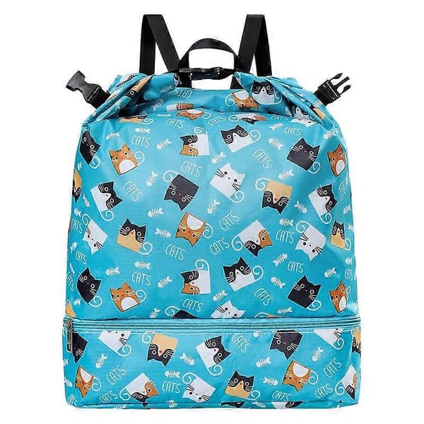 Waterproof Drawstring Bag, Drawstring Backpack, Gym Bag, Sports Backpack for Boys, Blue