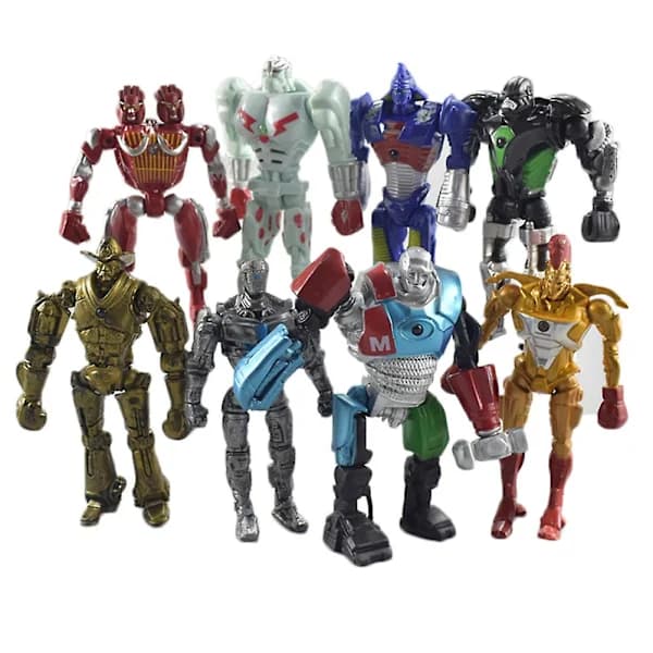 8 st Anime Real Steel Adam Raider LED Robot Actionfigur Modell Leksak Present Barn