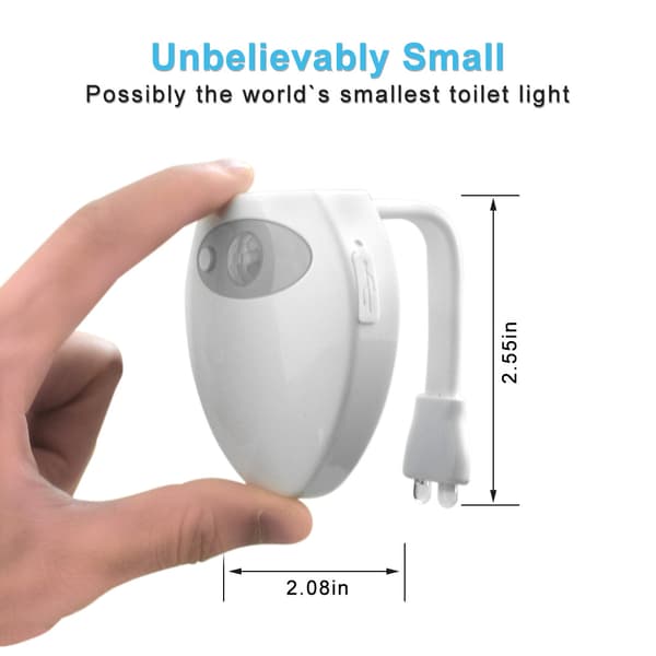 Toalettlampe med bevegelsessensor, 16 farger